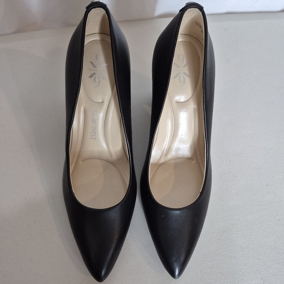 Nine West Astoria 9x9 NWOB Black Block Heel Pump Classic High Heels - Size 6 1/2 - Picture 7 of 13